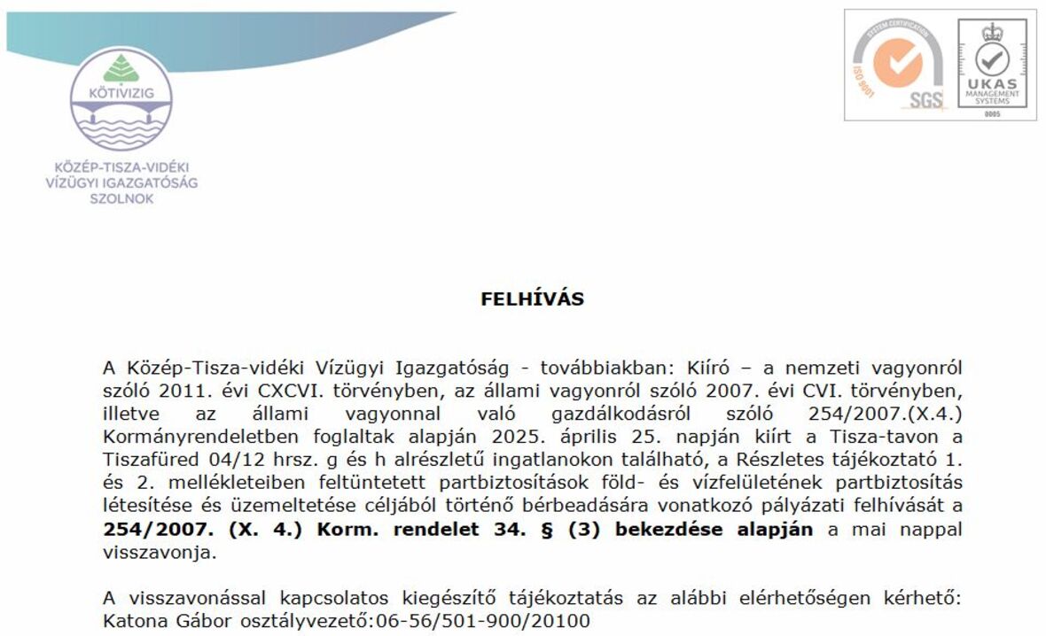 Felhívás 2025.05.20.