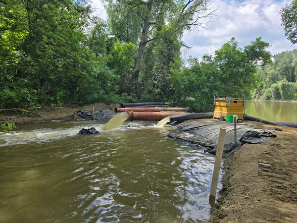 Tiszaugi holtág feltöltés